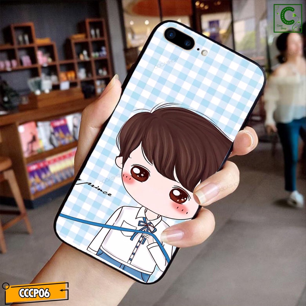 Ốp lưng iphone mặt kính in hình cực đẹp,sáng bóng-Cặp đôi xì tin - 6/6plus/6s/6splus/7/7plus/8/8plus/x/.....