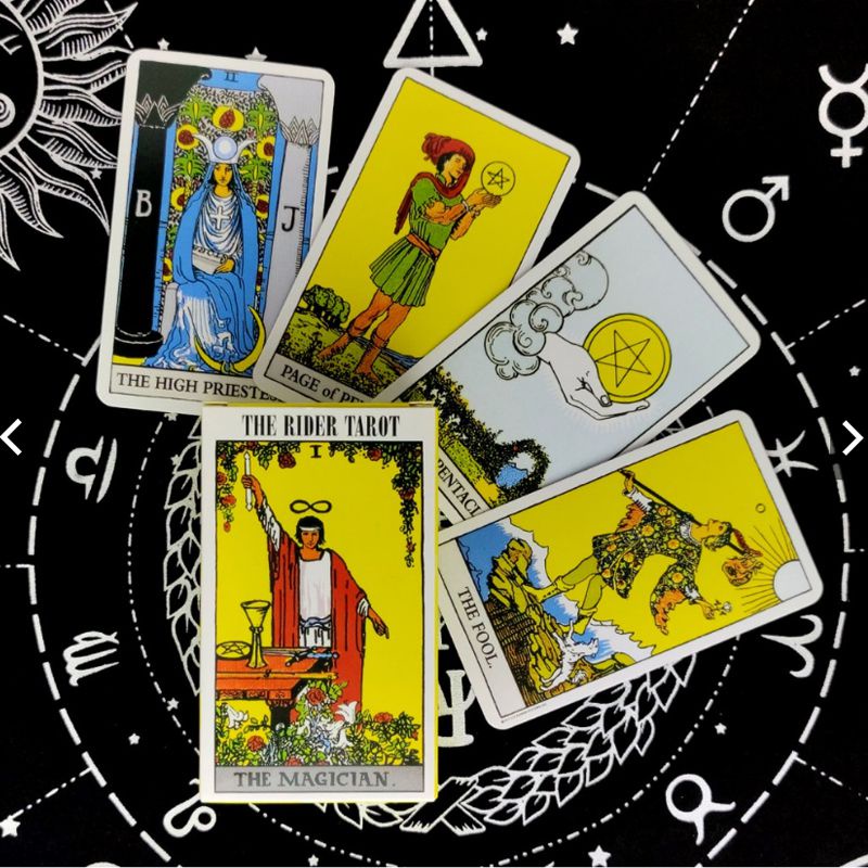 Nhãn dán / bộ bài tarot Rider Waite Smith Waite tiêu chuẩn chất lượng cao 7x12cm