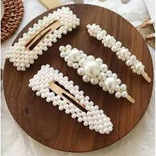 Set 04 kẹp tóc đính hạt cao cấp có hình thật