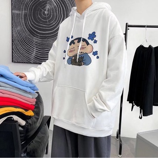 Áo Sweater Nam Nu Cổ Tròn Form Rộng, Áo sweater nỉ unisex Áo len trùm đầu hoạt hình shin-chan nhỏ tươi mới của Nhật Bản