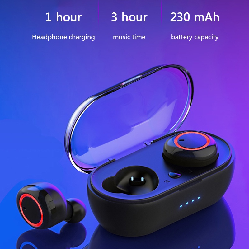 Tai Nghe Bluetooth Y50 Tws 9D Chống Thấm Nước Kiểu Dáng Thể Thao
