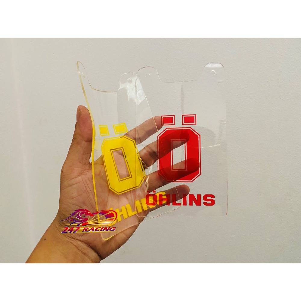 Nhựa Dẻo che phuộc Meca gắn Exciter Winner Sonic Satria Raider FX chống bể kiểu Ohlinsss tặng kèm Ốc gắn meca