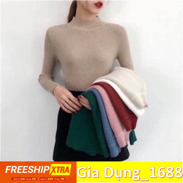Áo Len Tăm Cổ 3 Phân💚CAM KẾT CHUẨN💚Áo len cổ 3p Len Quảng Châu 3cm 12 màu (tuyến   )