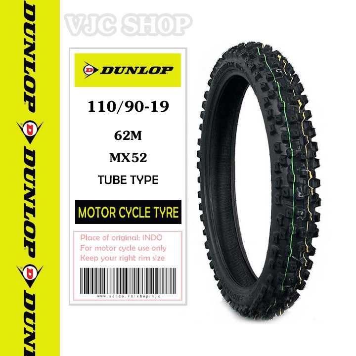Vỏ ( Lốp ) xe máy Dunlop MX52 110/90-19 MC 62M TT Indo _ Lốp Trung ...
