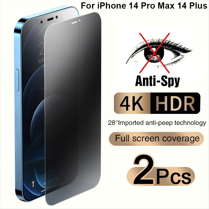 Full Cover Chống Gián Điệp Bảo Vệ Màn Hình Tương Thích Cho iPhone 14 Pro Max 11 12 13 Kính Riêng Tư Tương Thích Cho iPhone 14 Pro 14 Plus XS Max XR 7 8 Kính Cường Lực