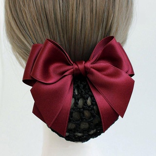 YONDR Hàn Quốc Bun Snood Vintage Nơ Y Tá Kẹp Tóc Khách Sạn Nữ Hairgrips Bao Lưới