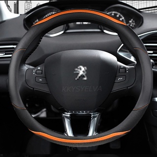 Dành Cho Xe Đạp Peugeot 308 2014 ~ 2021 II III T7 T9 308 SW Bọc Vô Lăng Ô Tô Sợi Carbon + Da PU