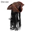 POP Halloween Cướp Biển Đội Trưởng Mũ Dự Tiệc Trang Phục Mũ Bím Tóc Giả Mũ Cosplay Đạo Cụ