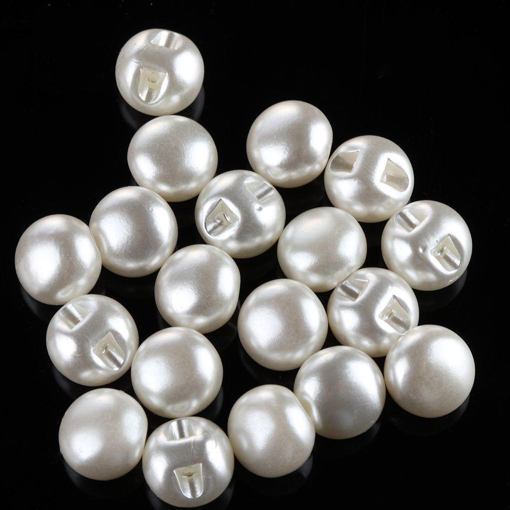 NHỎ 50 Chiếc Nút Ngọc Trai Thủ Công DIY May Trang Trí 10 Mm Thêu Sò