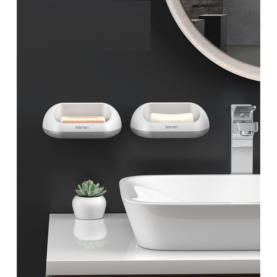 Ảnh Kệ Để Xà Bông Nhà Tắm OENON Chất Liệu Nhựa ABS Dán Tường Gạch Men 2