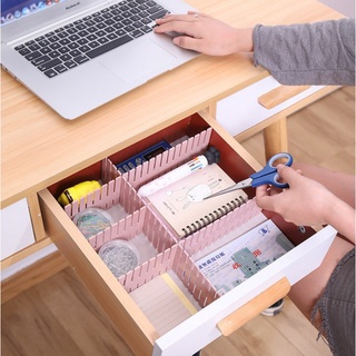 Vách chia ngăn kéo tủ thông minh bằng nhựa, thanh chia ngăn tủ, bộ 4 thanh 88303