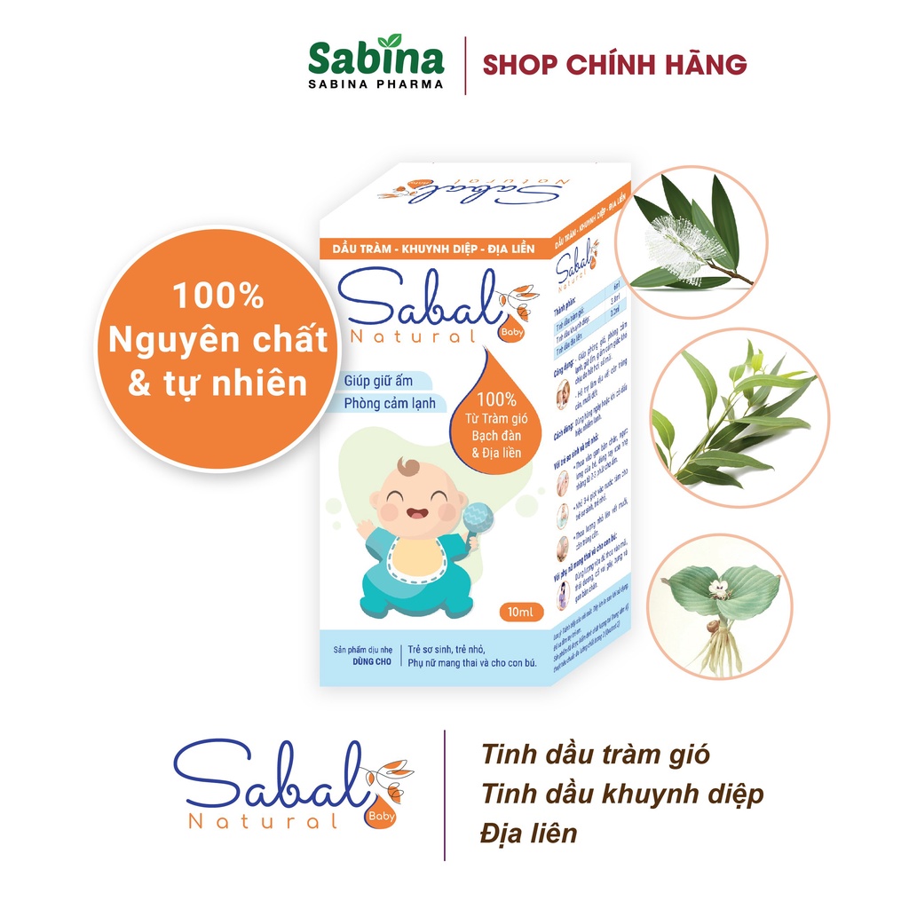 Ảnh Sabal. Tinh dầu giúp giữ ấm phòng cảm lạnh cho bé lọ 10ml 1