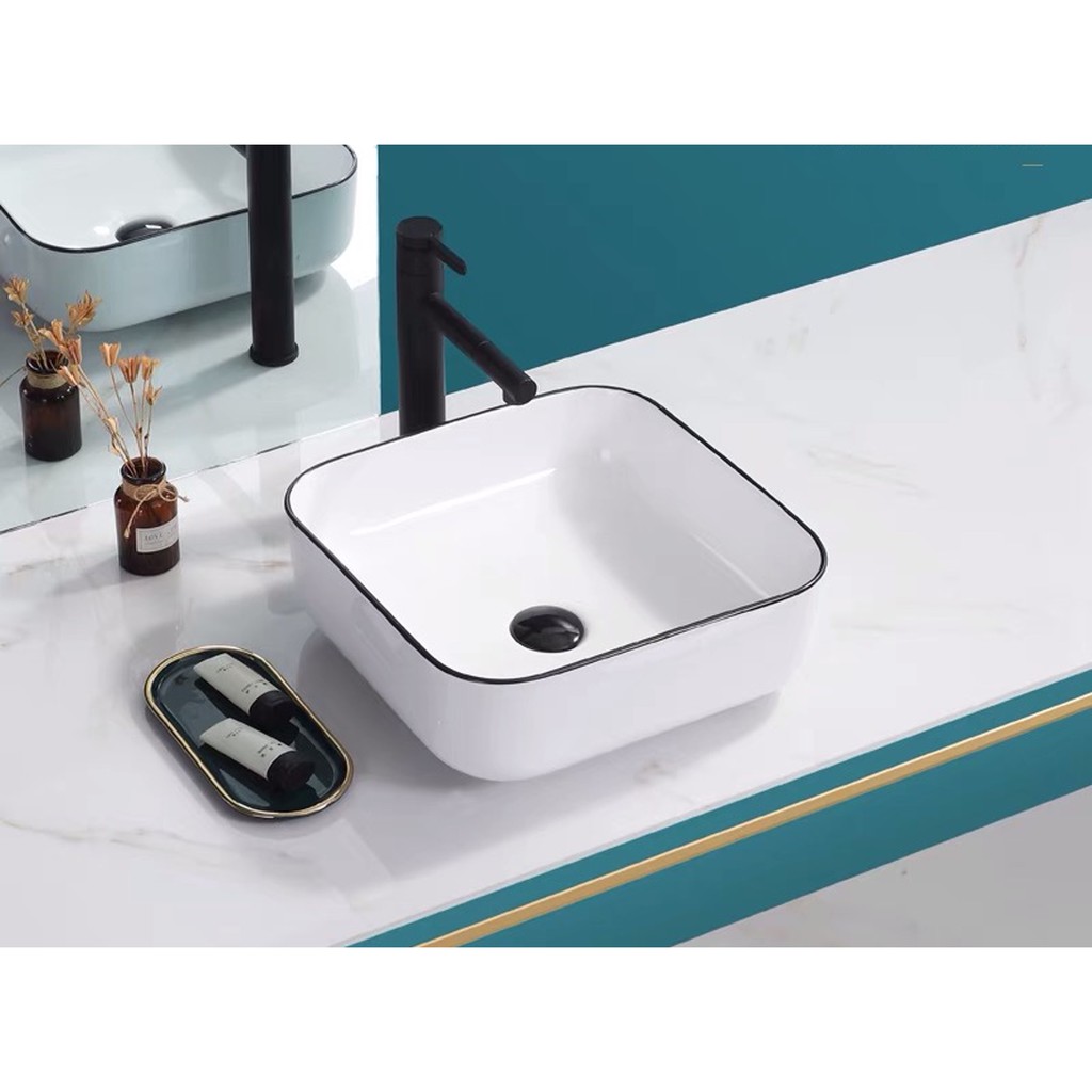 Lavabo đặt bàn vuông