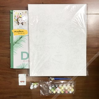 Tranh tô màu số hóa Madoca có khung 40x50cm công chúa tóc hoa T505