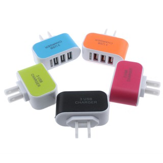 Củ Sạc 3 Cổng USB 3.1A Cốc Sạc Đa Năng Nhiều Máy Nhựa ABS Màu Sắc Đẹp Có Đèn LED Hàng Cao Cấp