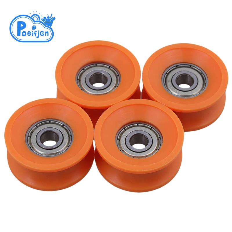 4 Vòng bi thép phủ nhựa 6X30X13mm 606ZZ rãnh chữ U sâu làm ròng rọc dẫn