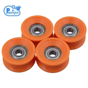 4 Vòng bi thép phủ nhựa 6X30X13mm 606ZZ rãnh chữ U sâu làm ròng rọc dẫn
