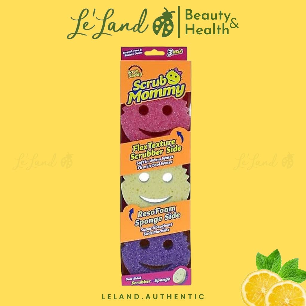 Scrub Daddy - Set 3 miếng rửa chén Scrub Mommy của Mỹ | Shopee Việt Nam