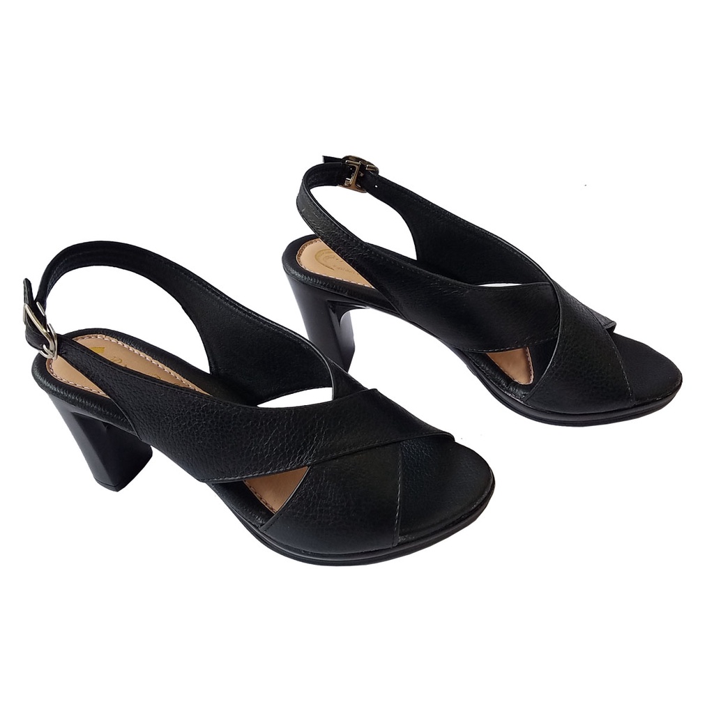 Giày Cao Gót Nữ Da Bò Thật BIGGBEN Cao 7 cm HKD537