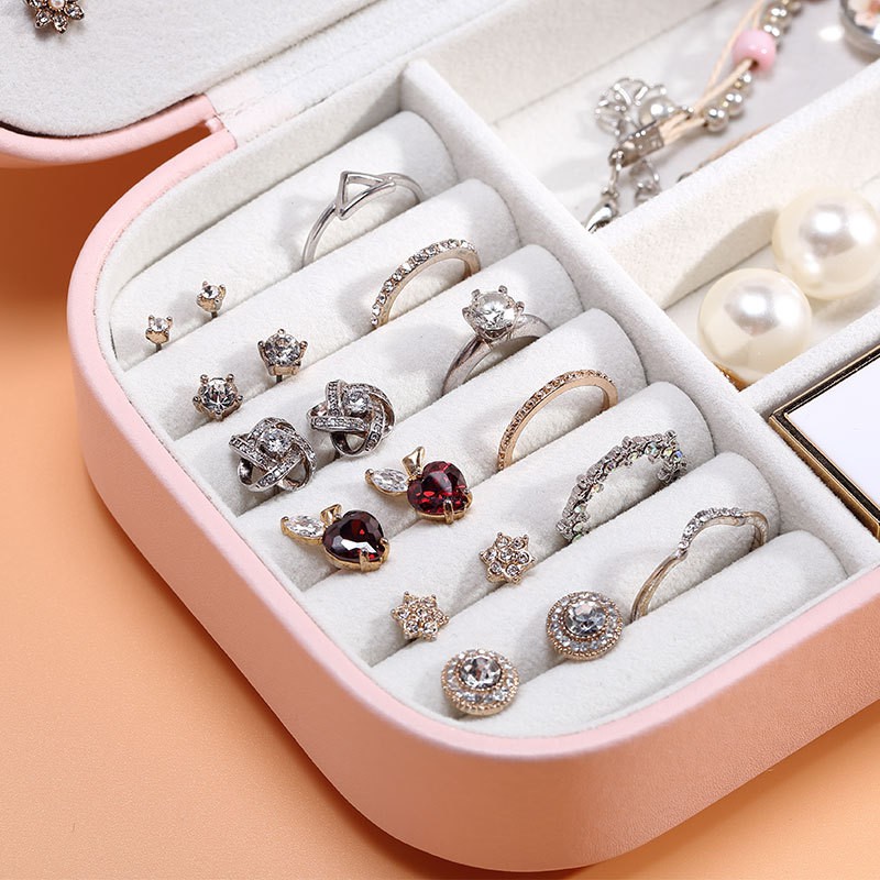 Hộp Đựng Trang Sức CASEGRACE Bằng Da Pu Lót Nhung Thiết Kế Nhỏ Tiện Dụng