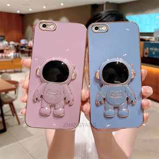ốp lưng iPhone 7 8 7 plus 8 plus 6 6s 6 plus TPU Mạ điện 3D Phi hành gia có chân đế ốp điện thoại iPhone 7 8 7 plus 8 plus 6 6s 6 plus