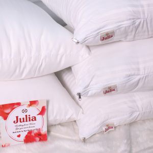 Ruột Gối Nằm Hữu Cơ Lông Vũ JULIA Hàn Quốc Micro Fiber Siêu Mềm Thấm Hút 2 Kích Cỡ RNM