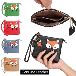 Ví Đựng Tiền Xu mini Bằng Da Siêu Mỏng Có Khóa Kéo Họa Tiết Hoạt Hình Dễ Thương Cho Nữ