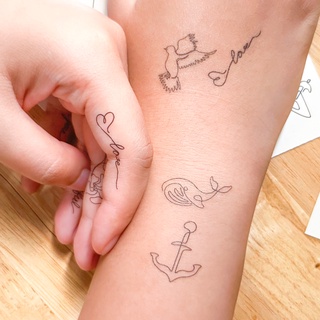[Line Art Collection] Set 20 Hình Xăm Dán Tạm Thời Chống Nước Dính Dính