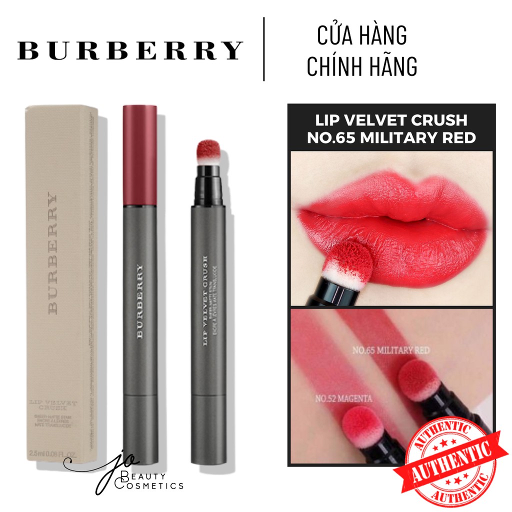 Burberry lip velvet outlet crush military red