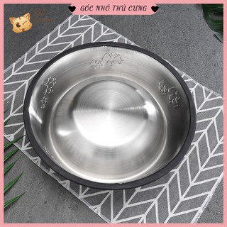 [Siêu bền] Bát ăn Inox cho chó mèo, có đế cao su chống trơn trượt