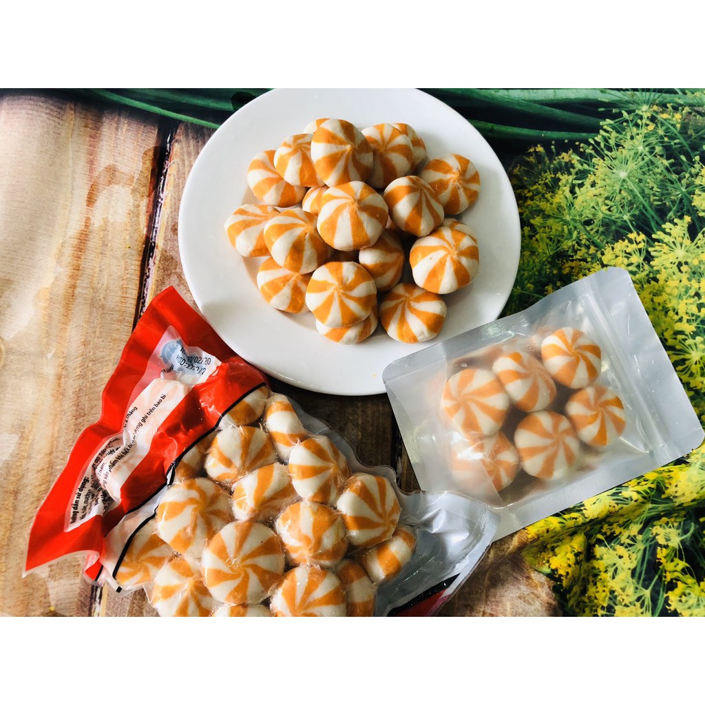 gói 500g viên hải sản nhân trứng cá nhím cam Phu Mark