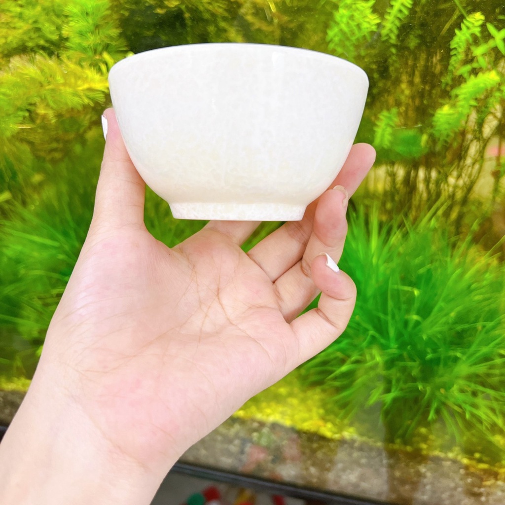 Chén nhỏ nhựa Melamine (CO09)  Vân Đá Trắng -size Ø9 x 5 cm  Chén chè nhỏ