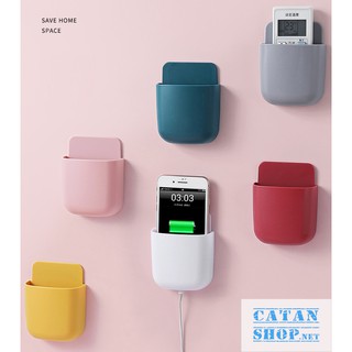 Hộp treo sạc điện thoại, kệ treo điều khiển máy lạnh, tivi, đồ dùng dán tường đa năng tiện lợi GD462-hoptreosac