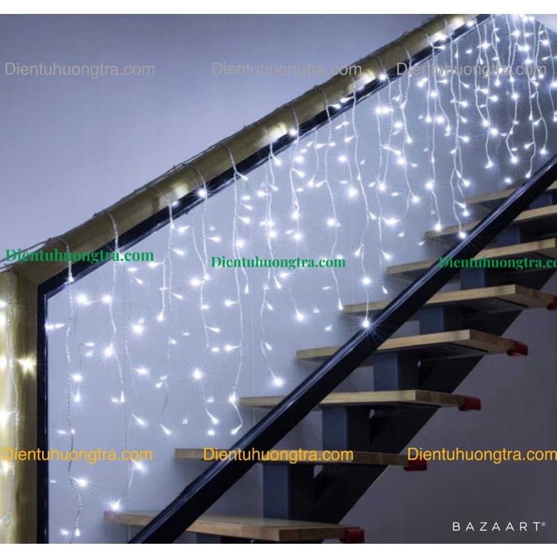 [8m x 0,6m] Dây đèn led rèm NGÂN HÀ ngang 8m & dài 0.6m ánh sáng trắng