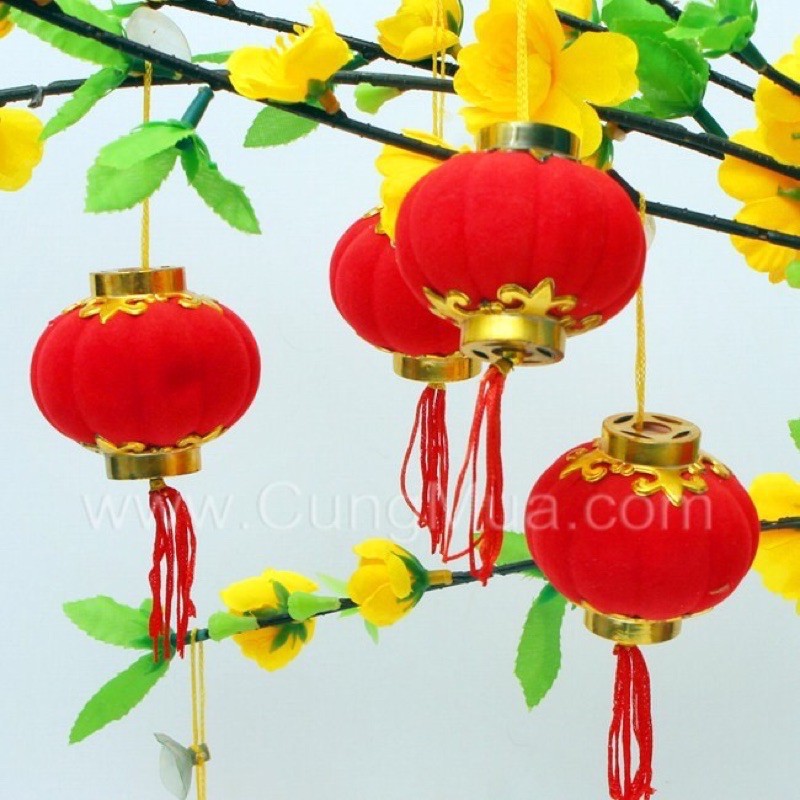 TẾT - Set Quả cầu nhung đỏ trang trí Tết | Shopee Việt Nam