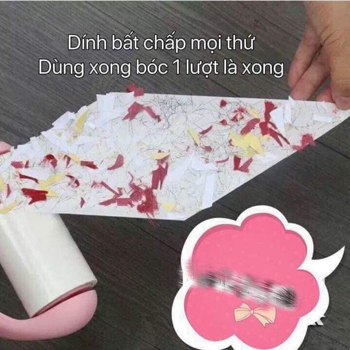 Con Lăn Hút Bụi Bẩn Dính Lông Vào Quần Áo.tặng Kèm 2 Lõi Thay