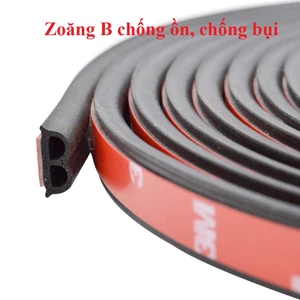 Zoăng cao su dán viền cửa chữ B chống ồn, chống bụi cao cấp