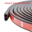 Zoăng cao su dán viền cửa chữ B chống ồn, chống bụi cao cấp