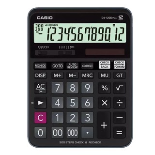 Máy Tính Để Bàn Casio DJ-120D Plus (12 Số) Chính Hãng - Kiểm Tra 300 Bước Phục Vụ Kế Toán, Thủ Quỹ