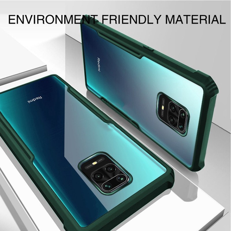 Ốp điện thoại trong suốt chống sốc 2in1 Xiaomi POCO X3 Pro NFC M3 F3 Mi 10T Pro 11 Redmi Note 10 9s 9 Pro Max 9A 9C Ốp lưng bảo vệ túi khí Poco X3 NFC Vỏ trong suốt