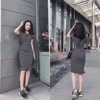 Váy polo kẻ