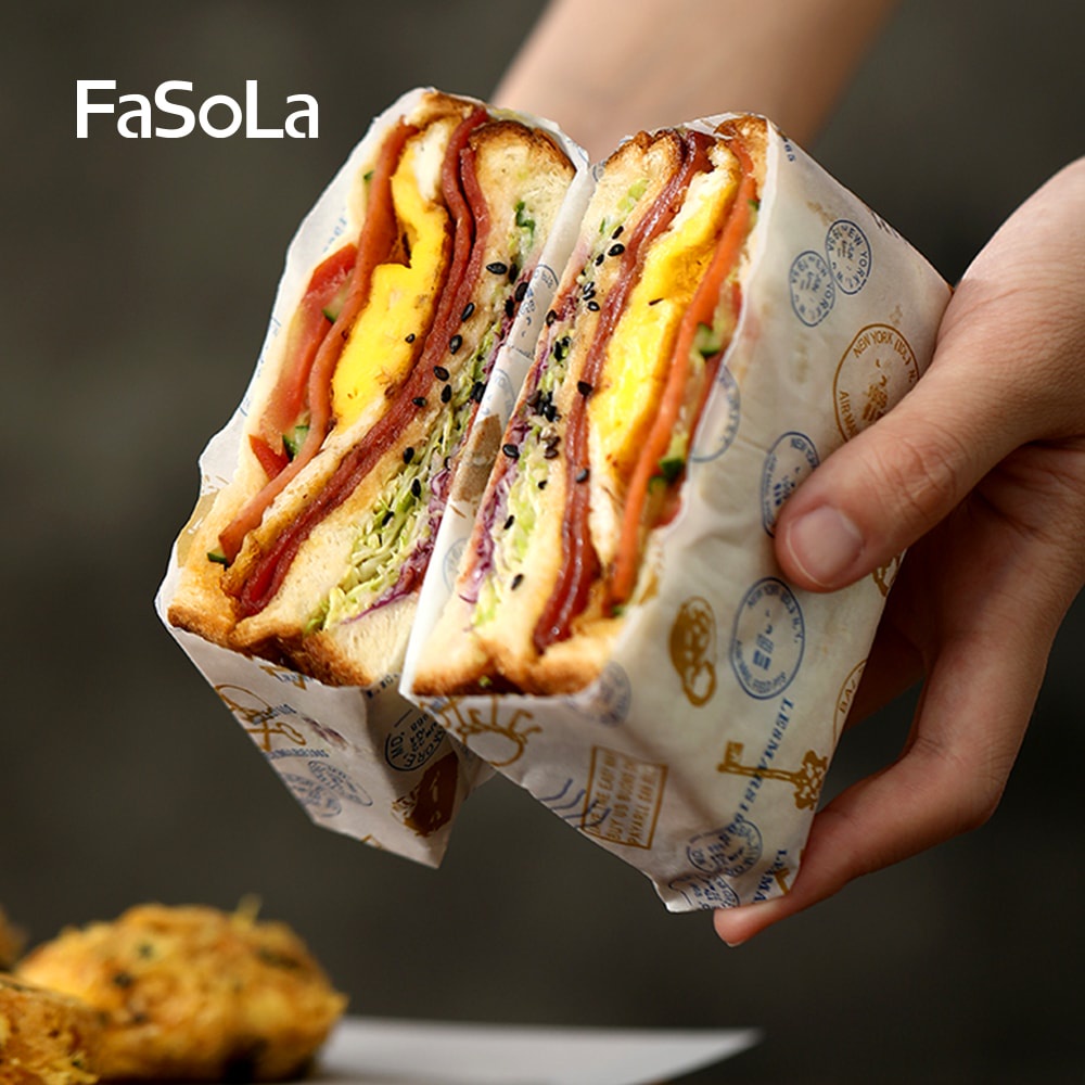 [Mã BMLTB200 giảm đến 100K đơn 499K] Giấy sáp gói sandwich (50 tờ) FASOLA FSLDZ-512