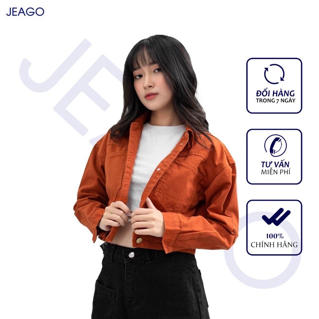 Áo Khoác Kaki Jean Nút Sau – CAM JEAGO M06
