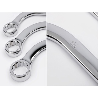 Com * 5x Bộ Cờ Lê Hình Chữ S 10mm đến 19mm Thiết Thực Đôi 12 Điểm Hộp Đầu Dụng Cụ Sửa Chữa Cờ Lê Phong Cách S Cho Bị Tinh Chế