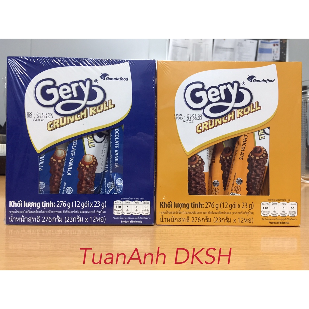 Bánh Gery Crunch Roll 276g - 12 thanh - Indonesia | Shopee Việt Nam