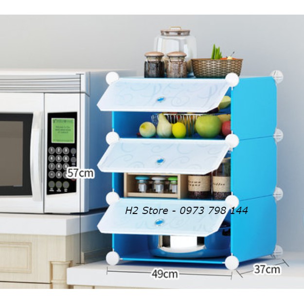 Tủ bếp kịch trần lắp ghép
