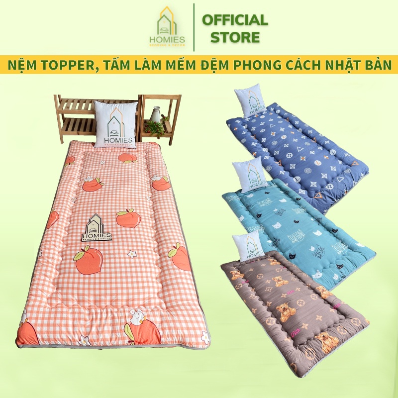 Đệm Topper HOMIES Bedding & Décor Tấm Làm Mềm Đệm Topper ngủ trưa văn ...