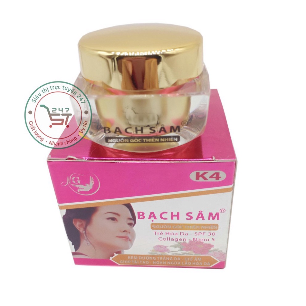 Kem Dưỡng Trắng da Giữ ẩm Tái tạo Chống lão hóa Bạch sâm K4 12g (Tím Xám)