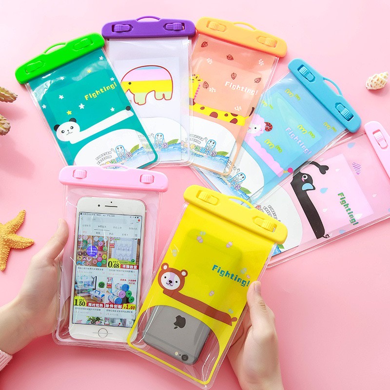 Túi bao chống nước  đựng điện thoại đi du lịch có Khoá Zip và phao nổi tiện lợi