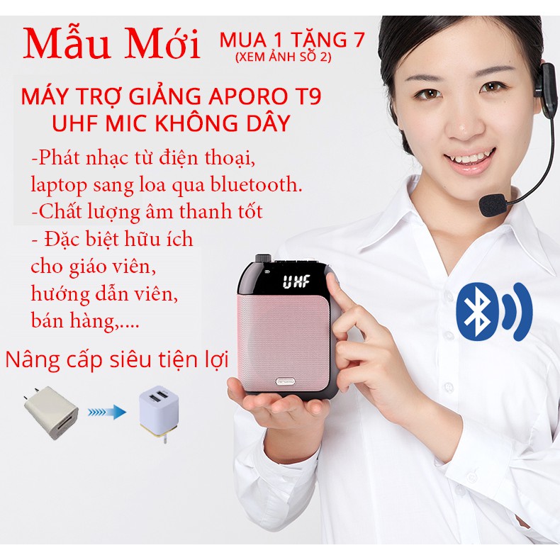 Product image Máy trợ giảng Aporo T9 UHF mic không dây có BLUETOOTH 2